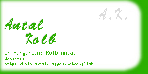 antal kolb business card
